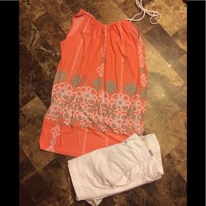 Peach boutique shirt.
